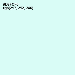 #D9FCF6 - White Ice Color Image