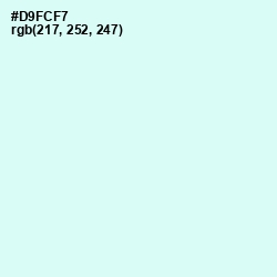 #D9FCF7 - White Ice Color Image