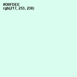 #D9FDEE - Granny Apple Color Image