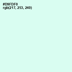 #D9FDF0 - White Ice Color Image