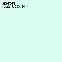 #D9FDF1 - White Ice Color Image