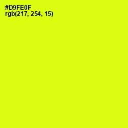 #D9FE0F - Chartreuse Yellow Color Image