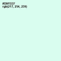 #D9FEEF - Granny Apple Color Image