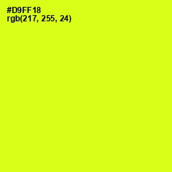 #D9FF18 - Chartreuse Yellow Color Image
