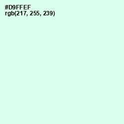 #D9FFEF - Granny Apple Color Image