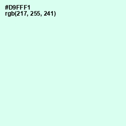 #D9FFF1 - White Ice Color Image