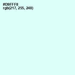 #D9FFF8 - Frosted Mint Color Image