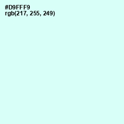 #D9FFF9 - Frosted Mint Color Image