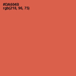 #DA604B - Red Damask Color Image