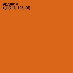 #DA661A - Hot Cinnamon Color Image