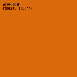 #DA690B - Bamboo Color Image