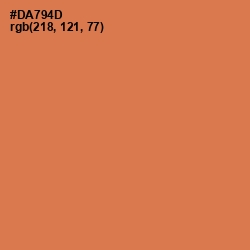 #DA794D - Raw Sienna Color Image