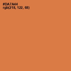 #DA7A44 - Raw Sienna Color Image