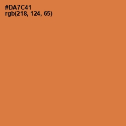 #DA7C41 - Raw Sienna Color Image