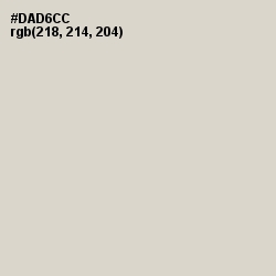 #DAD6CC - Timberwolf Color Image