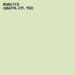 #DAE7C0 - Beryl Green Color Image