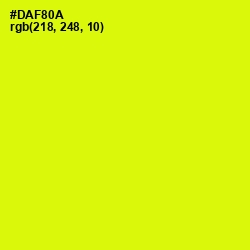 #DAF80A - Chartreuse Yellow Color Image