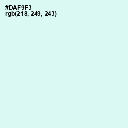 #DAF9F3 - White Ice Color Image