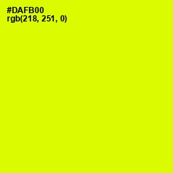 #DAFB00 - Chartreuse Yellow Color Image