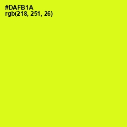 #DAFB1A - Chartreuse Yellow Color Image