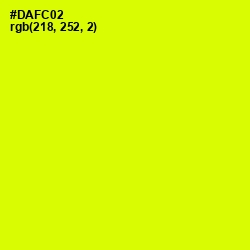 #DAFC02 - Chartreuse Yellow Color Image