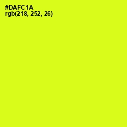 #DAFC1A - Chartreuse Yellow Color Image