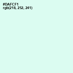 #DAFCF1 - White Ice Color Image