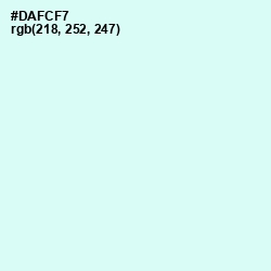 #DAFCF7 - White Ice Color Image