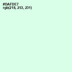 #DAFDE7 - Granny Apple Color Image