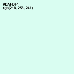 #DAFDF1 - White Ice Color Image