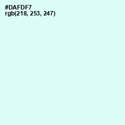 #DAFDF7 - White Ice Color Image