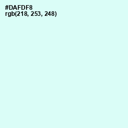 #DAFDF8 - Frosted Mint Color Image