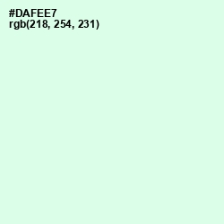 #DAFEE7 - Granny Apple Color Image