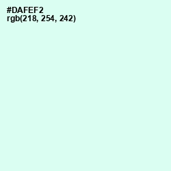 #DAFEF2 - White Ice Color Image