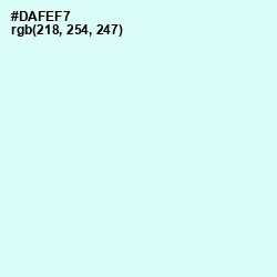 #DAFEF7 - White Ice Color Image