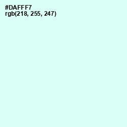 #DAFFF7 - White Ice Color Image