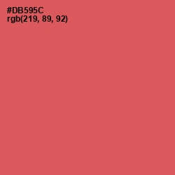 #DB595C - Chestnut Rose Color Image
