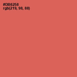#DB6258 - Red Damask Color Image