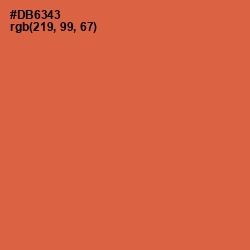 #DB6343 - Red Damask Color Image