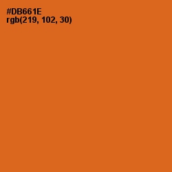 #DB661E - Hot Cinnamon Color Image