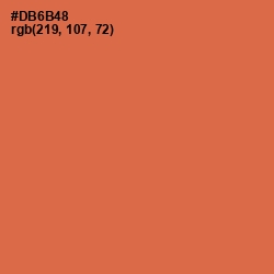 #DB6B48 - Red Damask Color Image