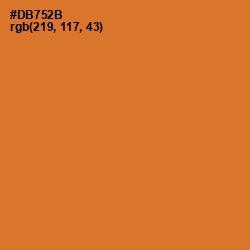 #DB752B - Ochre Color Image