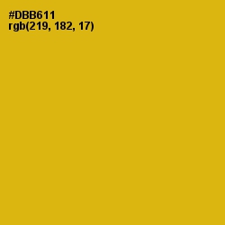 #DBB611 - Gold Tips Color Image