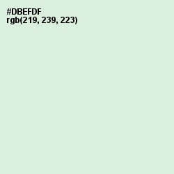 #DBEFDF - Willow Brook Color Image