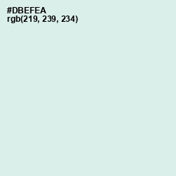 #DBEFEA - Swans Down Color Image