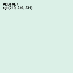 #DBF0E7 - Swans Down Color Image