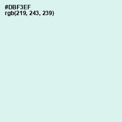 #DBF3EF - Swans Down Color Image