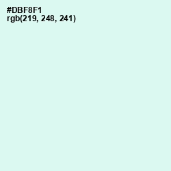 #DBF8F1 - White Ice Color Image