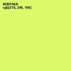#DBF96A - Sulu Color Image
