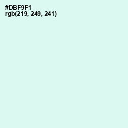 #DBF9F1 - White Ice Color Image